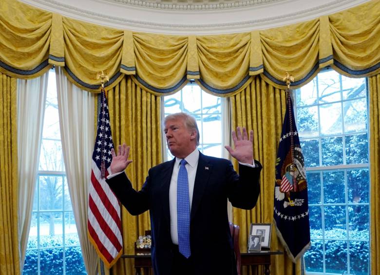 El ruido de sus mensajes y declaraciones han caracterizado a Donald Trump durante el primer año, que cumple hoy, como presidente de Estados Unidos. FOTO Reuters