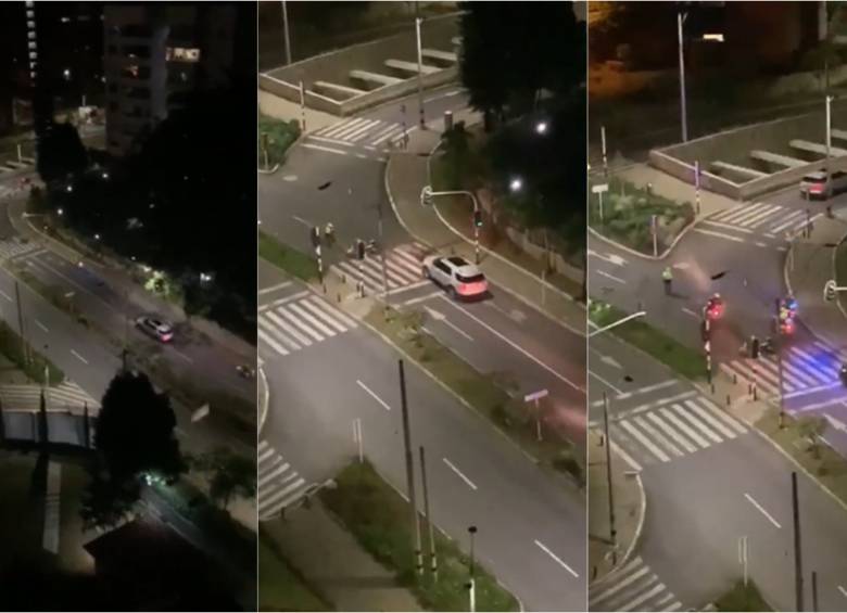 El conductor burló durante varios minutos el cerco policial, pero terminó capturado y con un lío judicial por lesionar a dos policías. FOTO CAPTURA DE PANTALLA VIDEOS