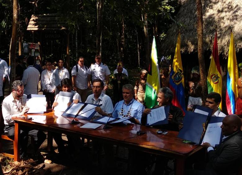 Este martes se desarrolló en Leticia la Cumbre por la Amazonía. FOTO: Richard Aguirre Fernández
