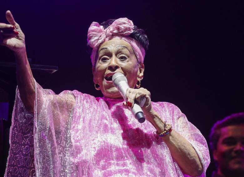 La cantante cubana se presentó con la Filarmed en el Parque de los Deseos de Medellín en 2018. Foto: Manuel Saldarriaga Quintero