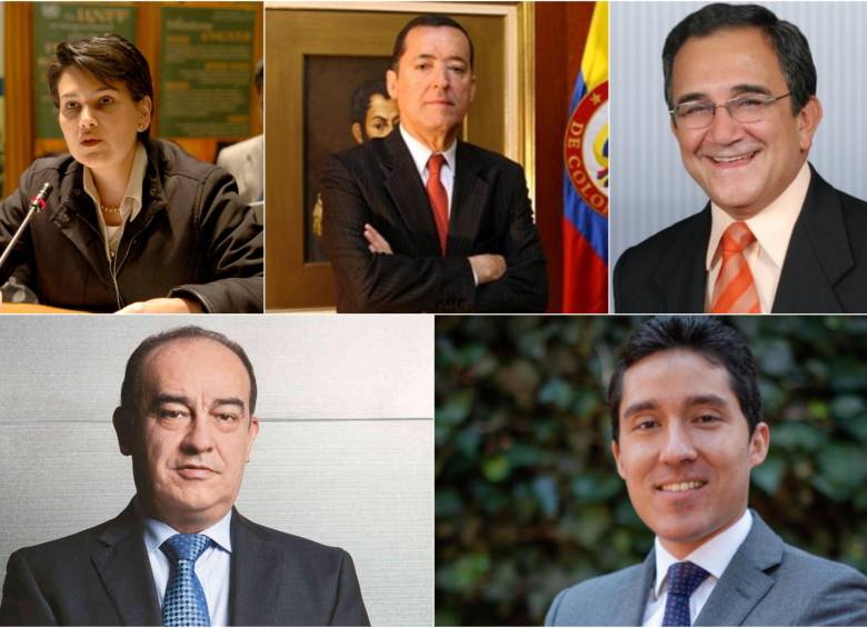En orden de parte superior izquierda a derecha: Sandra Suárez; Jorge Iván Palacio; Ómar Flórez Vélez. En orden, de parte inferior izquierda a derecha: Luis Fernando Rico Pinzón; Luis Fernando Mejía. FOTOS: CORTESÍA
