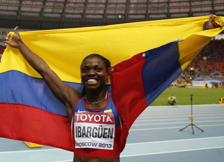 Caterine Ibargüen, exponente de salto triple, medallista en Londres-2012 y bicampeona de Liga de Diamante. 