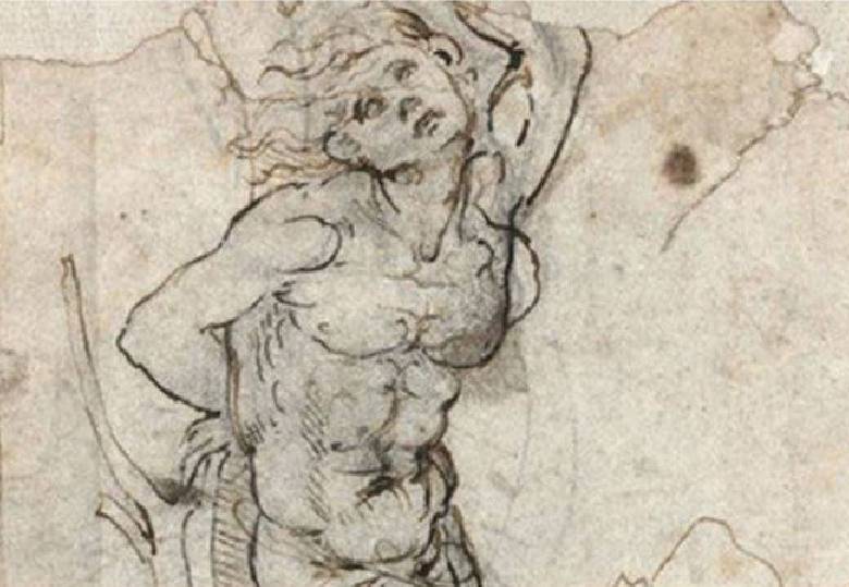 En el dibujo había notas hechas de derecha a izquierda, para leerse con espejo, la forma que tenía de escribir Da Vinci. FOTO cortesía 