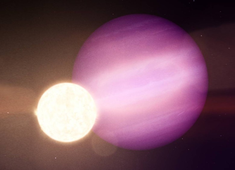 ilustración de WD 1856 b, un potencial planeta del tamaño de Júpiter que orbita su tenue estrella enana blanca cada día y medio. FOTO Centro de Vuelo Espacial Goddard de la NASA