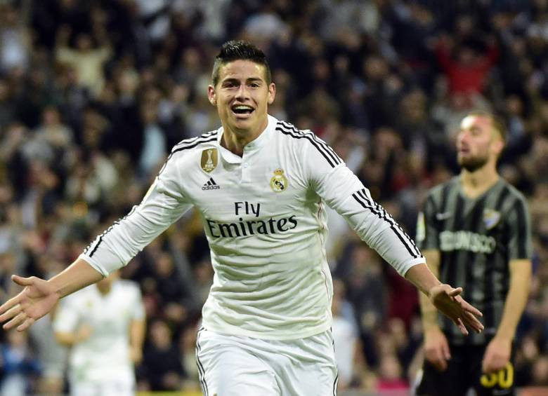 James Rodríguez representa hoy una de las ilusiones del Real Madrid ante las bajas por lesión de Bale, Benzemá y Luka Modric. También la de Marcelo, que deberá cumplir una sanción. FOTO ap