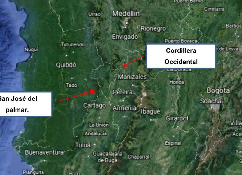 Ubicación del municipio de San José del Palmar. MAPA CORTESÍA ALCALDÍA