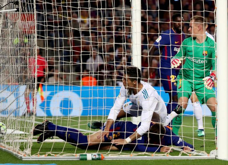 Cristiano Ronaldo salió lesionado del clásico contra Barcelona