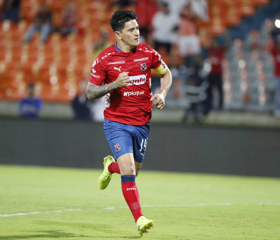 Con gol de pena máxima del goleador Germán Cano, el DIM continuó el camino ascendente en la tabla de posiciones de la Liga Águila 1. Foto: Manuel Saldarriaga. 