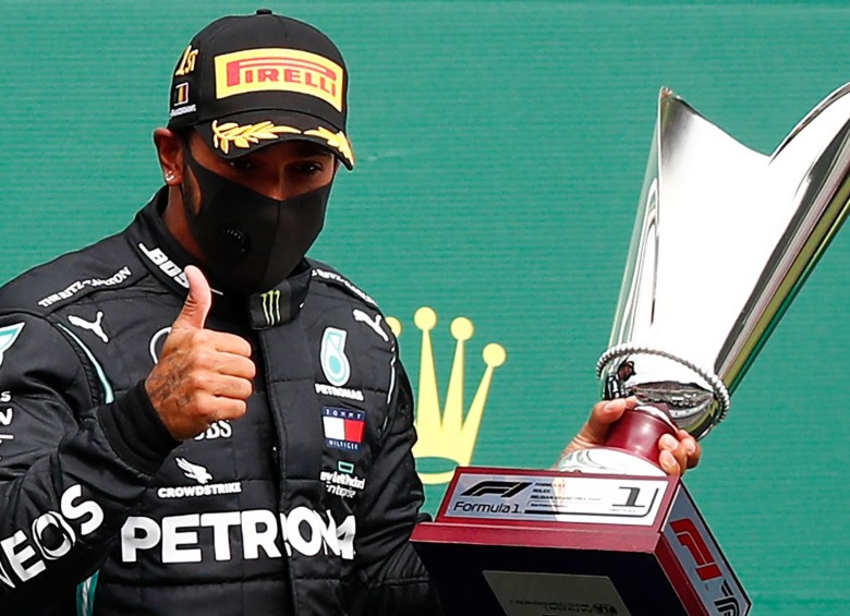 Hamilton, ganador en Bélgica. Foto AFP