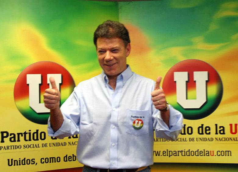 Juan Manuel Santos en su campaña presidencial del 2010. FOTO COLPRENSA