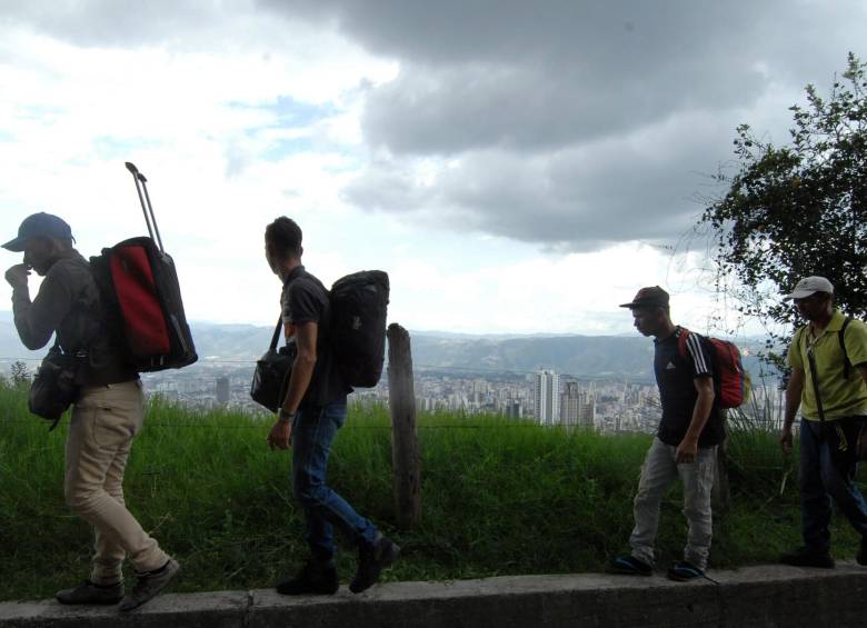 Migrantes venezolanos en Bucaramanga. FOTO: COLPRENSA.