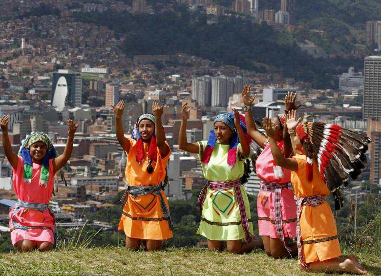 El principal ritual celebrado ayer en El Volador fue el del culto al Sol. La fiesta del Inti Raymi marcó el inicio o nacimiento de un nuevo año en las razas aborígenes del continente. FOTO donaldo zuluaga