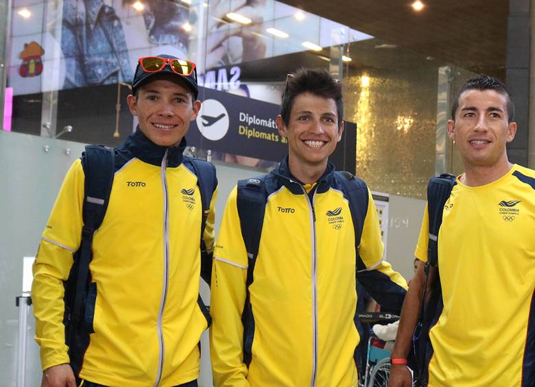 Miguel López, Esteban Chaves y Sergio Luis Henao, tres figuras del pelotón mundial al servicio de Colombia en Río. FOTO CORTESÍA 