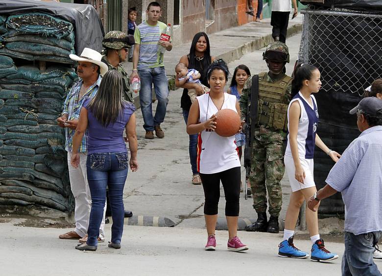 Asi lucía el sector cuando estaba la garita de la Policía. Foto: Donaldo Zuluaga