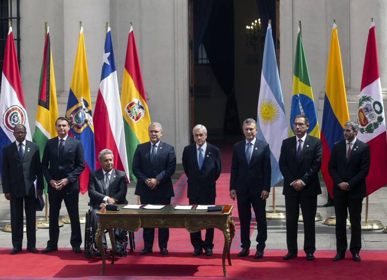 Presidentes de Suramérica este viernes 22 de marzo. FOTO REUTERS