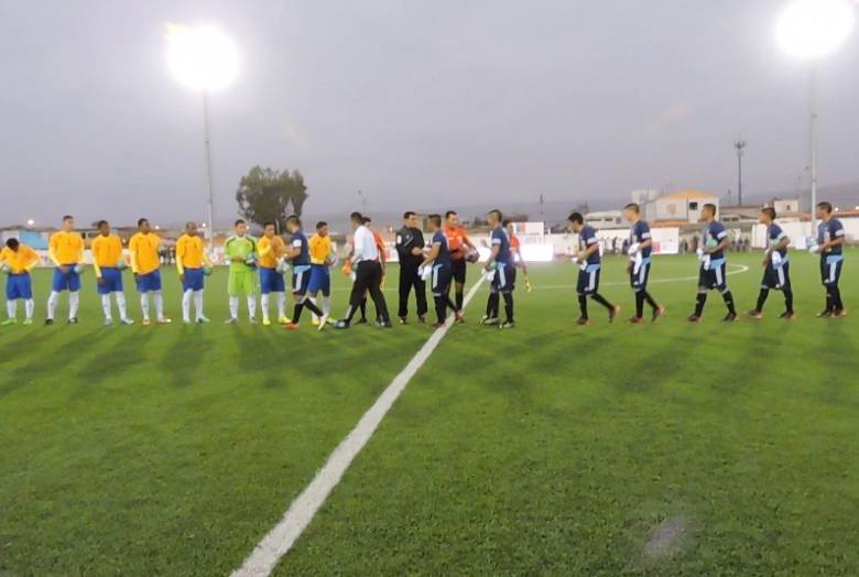 La Selección Colombia Indígena de Fútbol venció 2 a 1 a su similar de Argentina en el Estadio Canadela de la ciudad de Arica, en el marco de la Primera Copa América Indígena de Fútbol Chile 2015. FOTO COLPRENSA