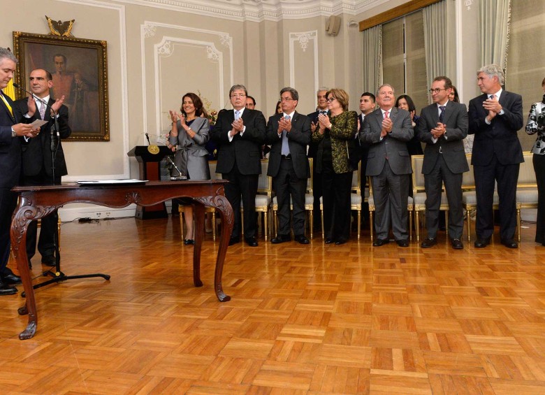 Posesión de los ministros y altos consejeros del gobierno del presidente Iván Duque. FOTO PRESIDENCIA