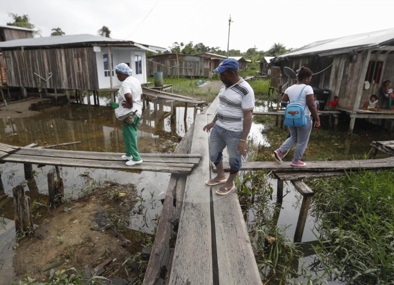 Iscuandé. El barrio de los desplazados (foto) es de los más afectados por la presencia de grupos ilegales.