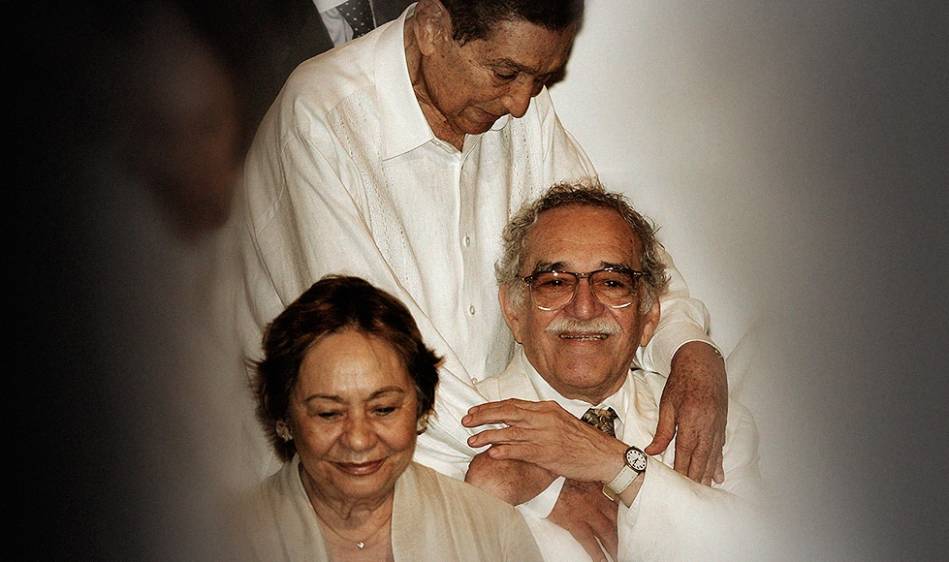 Escalona, Gabo y Mercedes se encontraron en Cartagena en 2007. FOTO AP