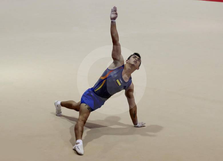Jossimar Calvo, gimnasta colombiano con posibilidades de podio en Tokio si continúa su proyección. FOTO archivo ec 