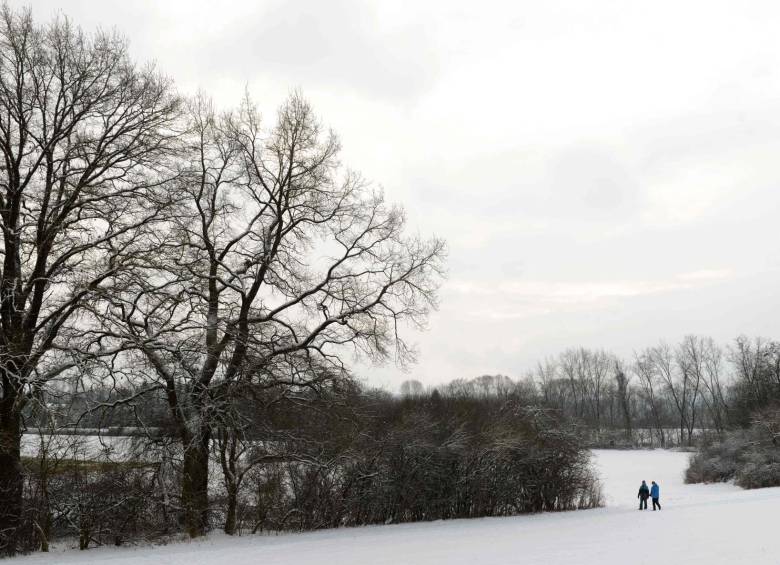 Así se ve la villa Eichenau, sur de Alemania durante este invierno europeo. FOTO AFP 