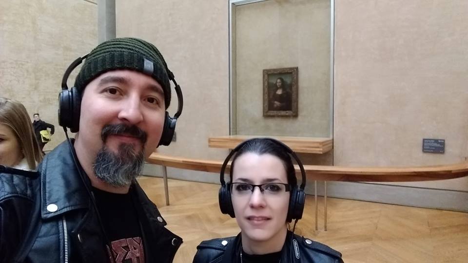 Una selfie con la Mona Lisa