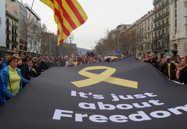 Protestas en Barcelona tras detención de Puigdemont