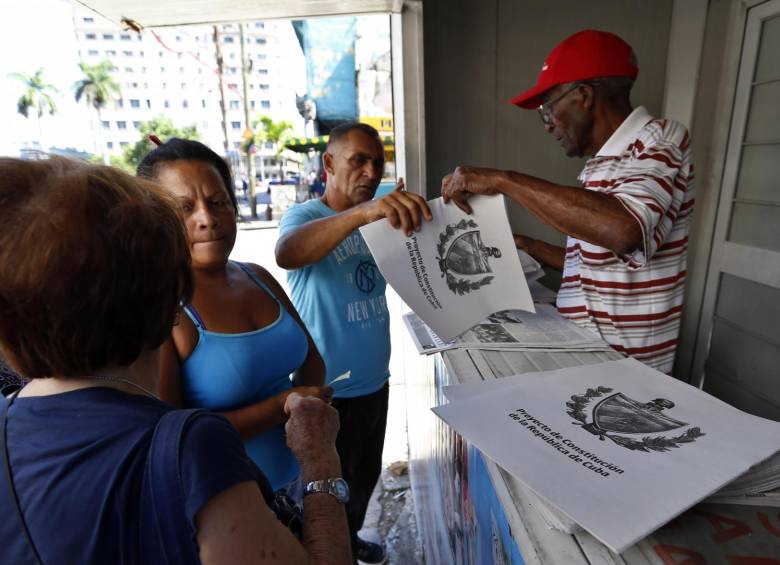 Proyecto para nueva Constitución de Cuba. FOTO: EFE