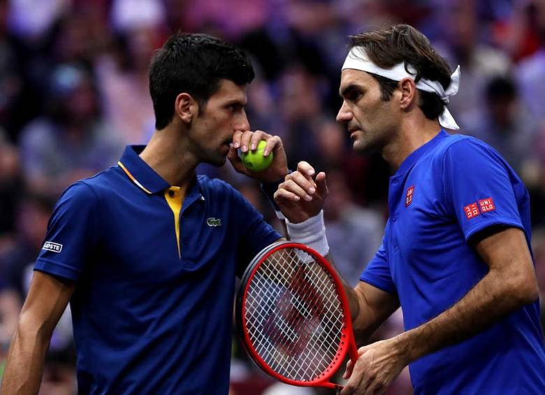 La última vez que se enfrentaron Novak y Roger fue en el Torneo de Maestros, en noviembre pasado. Triunfó el suizo. FOTO afp