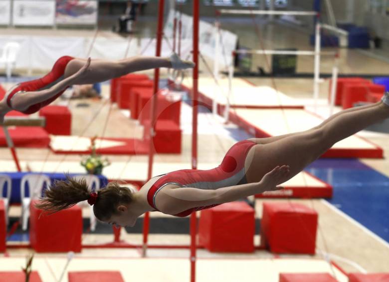 La primera jornada de competencias en el Pacific Rim empezó con la gimnasia trampolín. FOTO MANUEL SALDARRIAGA 