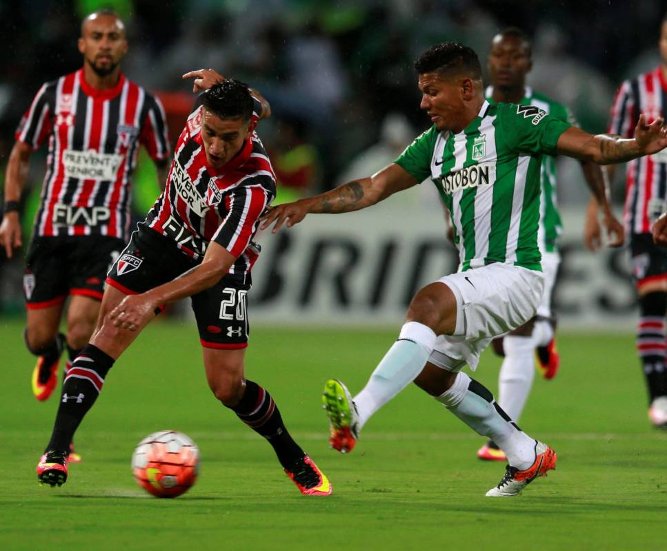 Atlético Nacional derrotó 2 goles por 1 a Sao Paulo en Medellín y jugará la final de la Copa Libertadores. FOTO REUTERS
