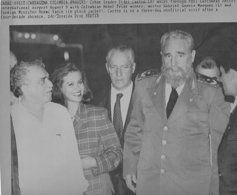 La excandidata presidencial Noemí Sanín también conoció a Fidel Castro gracias a la presencia de Gabo. FOTO ARCHIVO
