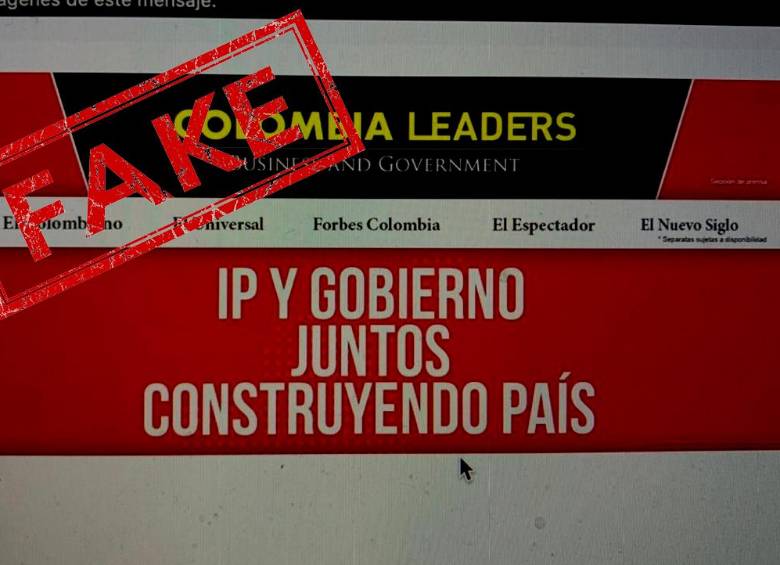 EL COLOMBIANO desmiente participación en evento IP y Gobierno juntos construyendo país. 
