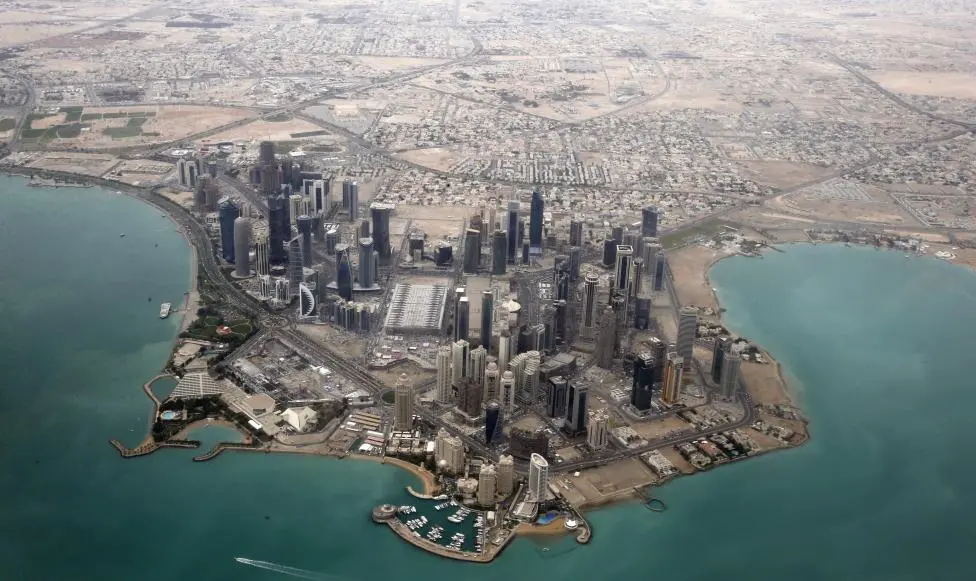 Vista aérea de la zona diplomática de Doha, Qatar. FOTO Reuters