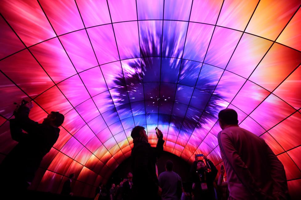 Túnel de televisores LG OLED. FOTO Reuters
