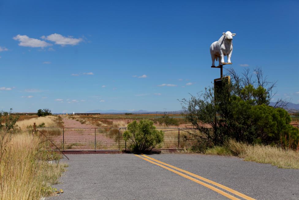 Este camino termina bruscamente junto a un rancho de ganado cerca de Douglas, Arizona. FOTO Reuters