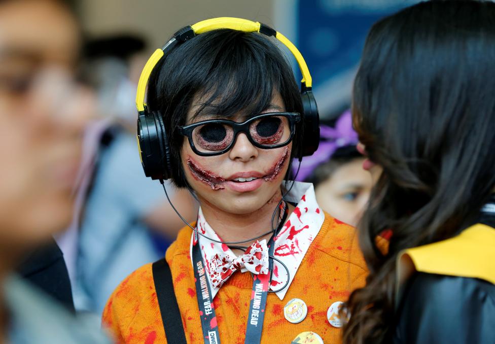 La popular serie de zombies The Walking Dead, que se presentó con su reparto y su creador Robert Kirkman, fue uno de los platos fuertes de la segunda jornada de la Comic-Con. FOTO Reuters