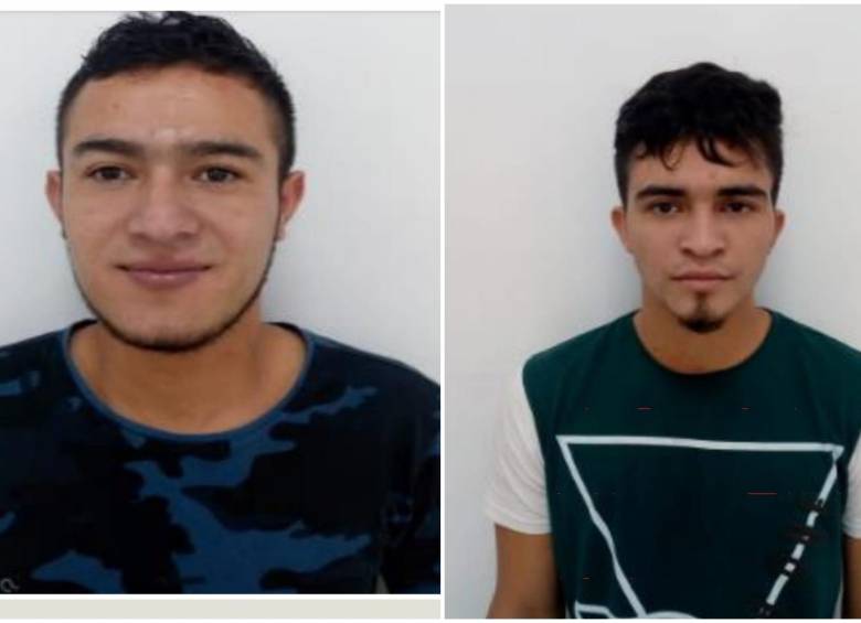 Alex Javier Tapia Pérez, alias Toro y Gerardo Antonio Chavarría Jaramillo, alias Macoco, ambos pertenecientes a las disidencias del frente 18 de las Farc, el cual está al mando de alias Ramiro y que delinque en el municipio de Ituango, sur del departamento de Córdoba y parte de Tarazá. Foto: Cortesía. 