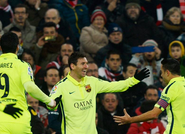 Lionel Messi anotó un tanto y volvió a ser una de las grandes figuras del Barcelona. FOTO REUTERS