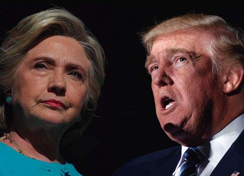 Hillary Clinton, candidata demócrata a la presidencia de EE. UU., y Donald Trump, candidato republicano. FOTOS AFP