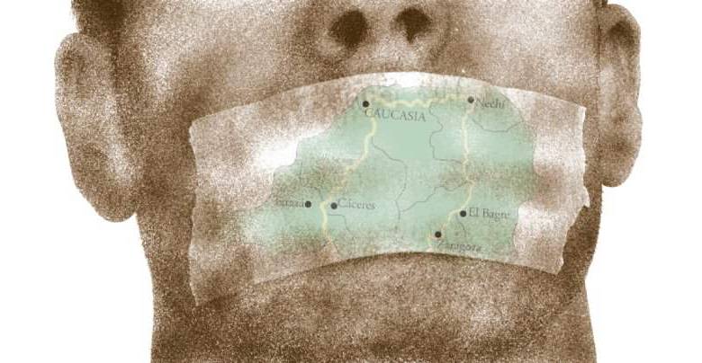 Periodistas con la boca tapada | ILUSTRACIÓN ESTEBAN PARÍS