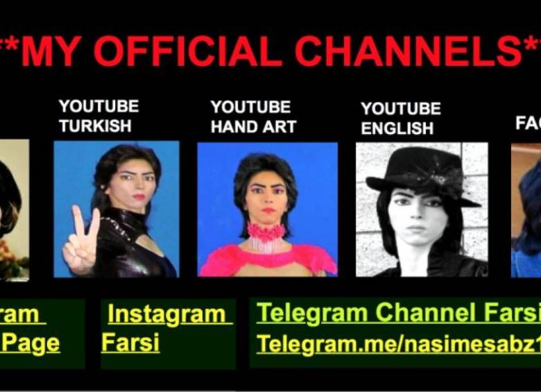 Canales promocionados por Aghdam. FOTO PÁGINA WEB DE NASIM AGHDAM