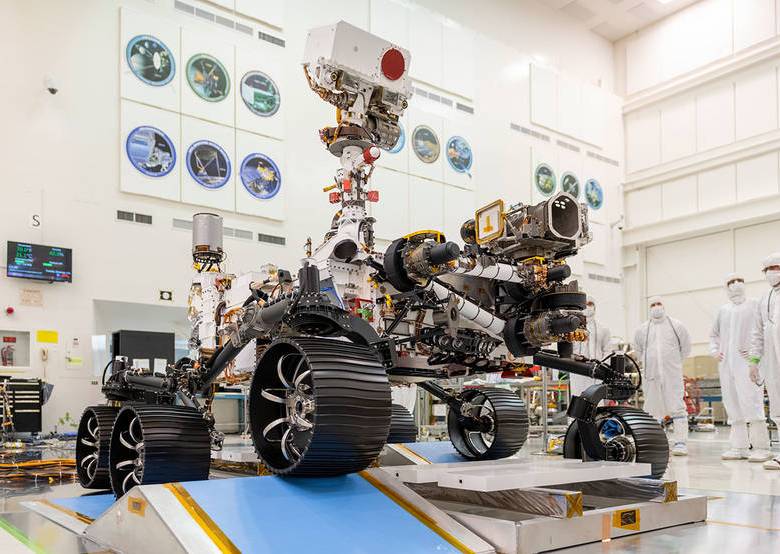 Desde 2017, en laboratorios de Pasadena, se están haciendo pruebas de conducción del rover que hará la misión a Marte. Foto: NASA/JPL-Caltech