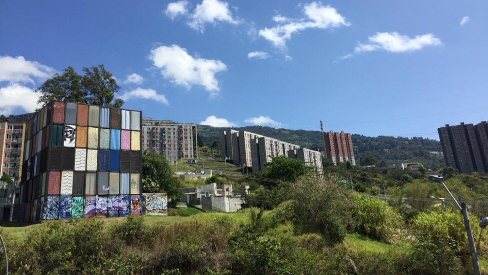Sector La Aurora, en el occidente de Medellín. FOTO EDWIN BUSTAMANTE