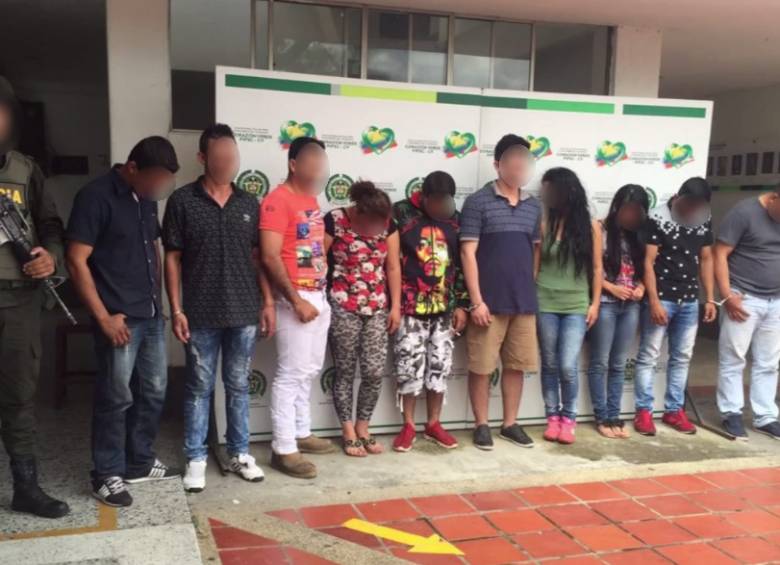 La Policía Nacional capturó a 21 presuntos integrantes de la estructura de ‘Los Puntilleros‘. CORTESÍA POLICÍA