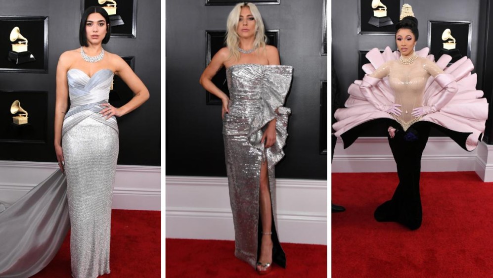 Dua Lipa, Lady Gaga y Cardi B. FOTOS AFP