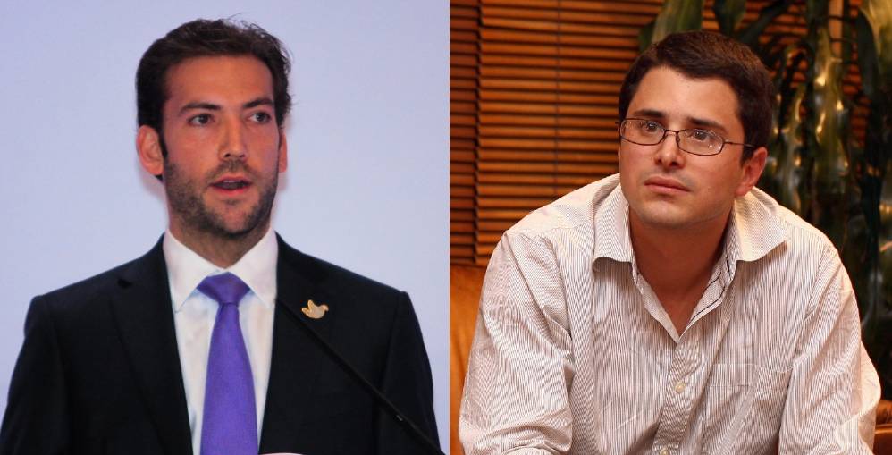A la izquierda Martín Santos, a la derecha Tomas Uribe. FOTOS Archivo El Colombiano