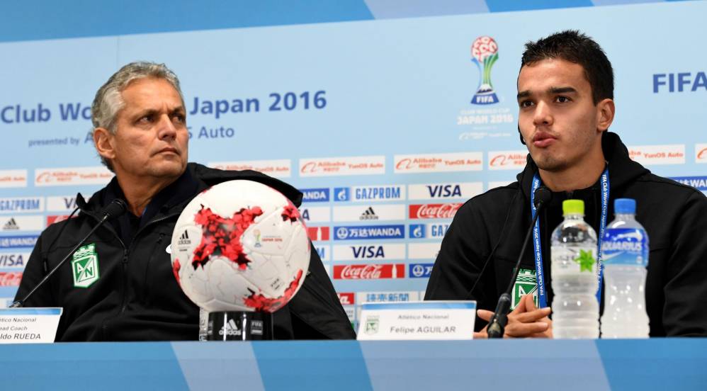 Reinaldo Rueda y Felipe Aguilar coincidieron en que existe una gran hermandad entre el equipo brasileño y Nacional. FOTO AFP