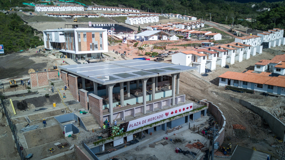 El nuevo Gramalote tendrá un Centro Administrativo Municipal, la plaza de Mercado, la plaza principal el Colegio y el hospital. FOTO: Fondo Adaptación