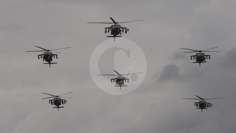 El aniversario 97 de la Fuerza Aérea se celebró con un espectáculo aéreo en Antioquia. FOTOS JAIME PÉREZ